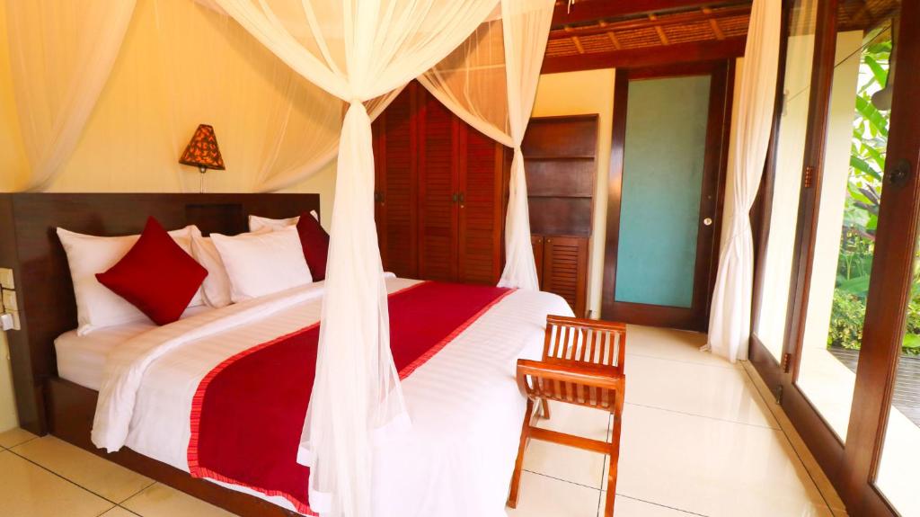 Bedroom with view at Bali Harmony Villa
