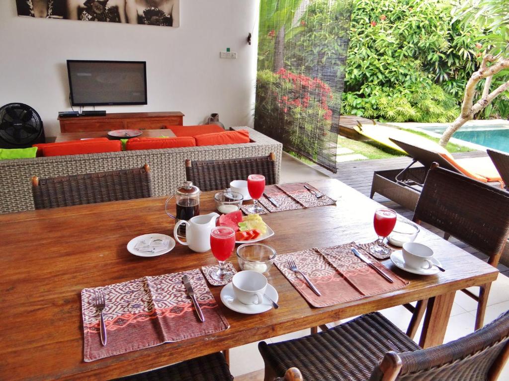 Dinning table at Bracha Villas Bali