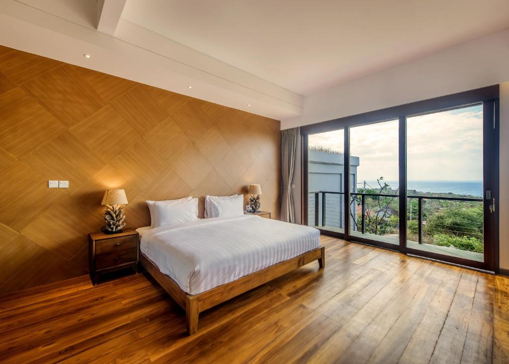 Bedroom with view at Kampi Villas 