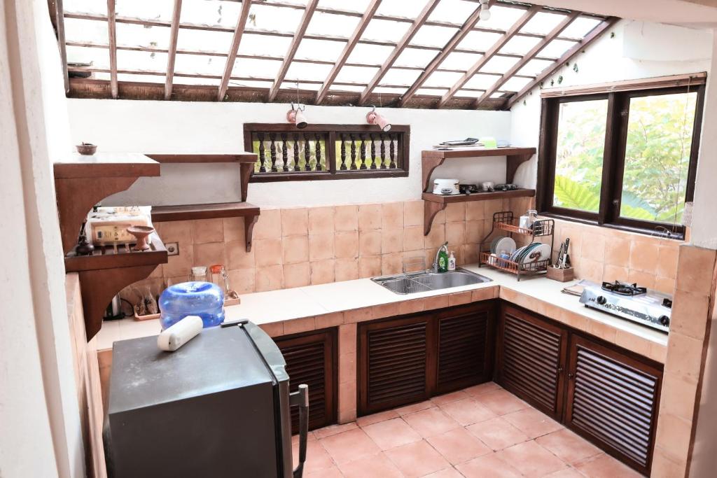 Kitchen at Tranquil 2bd Villa in Ubud