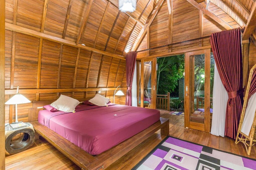 Bedroom with view at Villa Purple