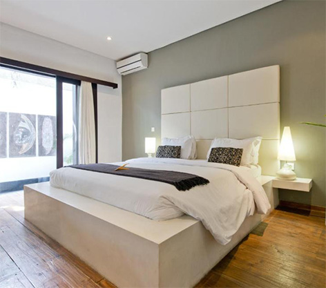 Modern Bali villa bedroom