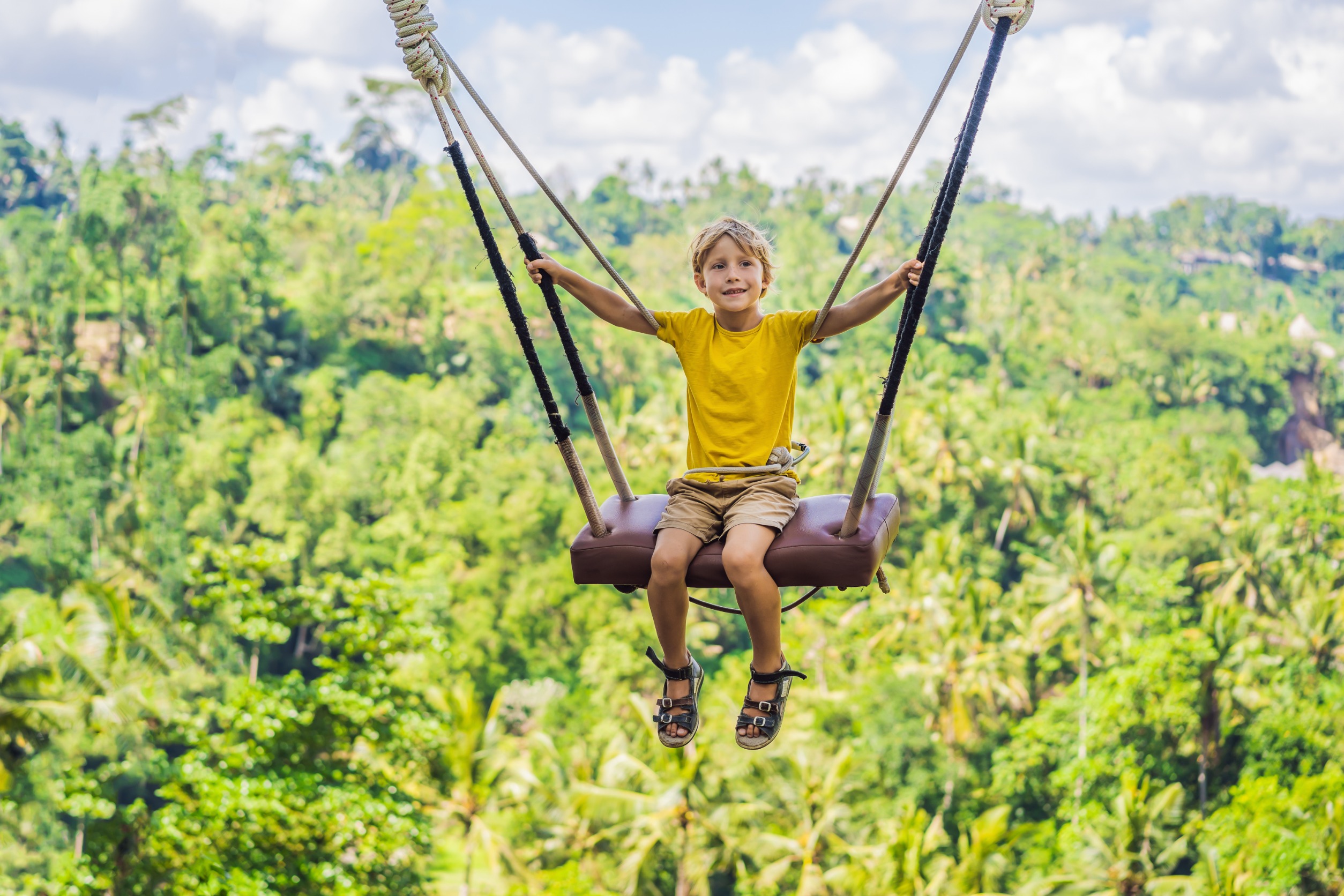 Zip lining and Swinging