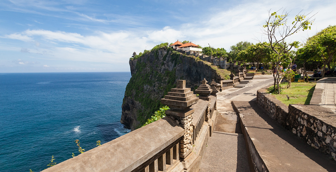 Scenic path along a cliff with ocean views