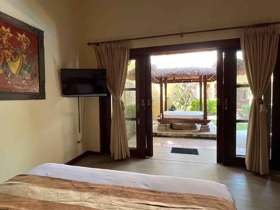 Bedroom with outdoor gazebo view